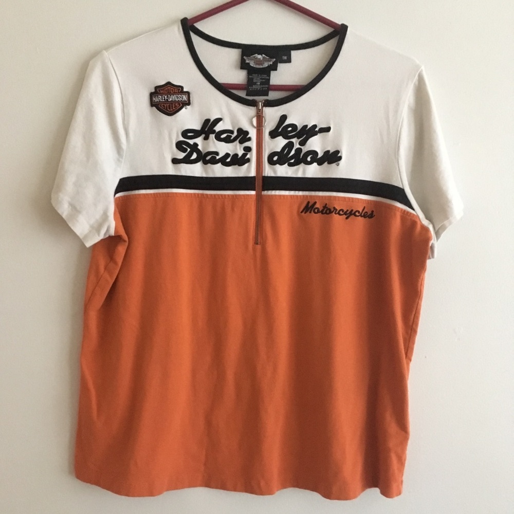 Harley Davidson half zip shirt 1W